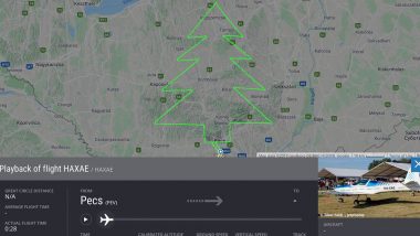 Christmas Tree Drawing by Aeroplane Over Hungary Goes Viral, Know History of Aerial 'Trees of Christmas'