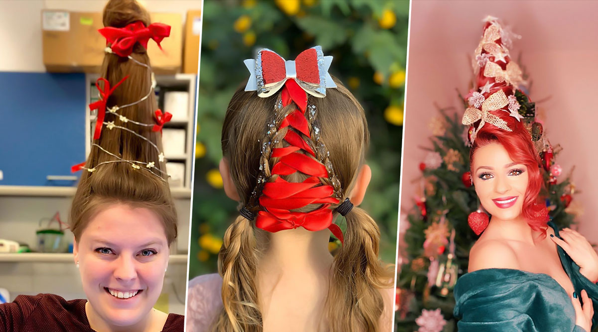 Christmas Tree Hair Trend Takes Over Social Media, Beautiful Pics of Unique  Hairstyle Celebrate the Festive Season | 👗 LatestLY