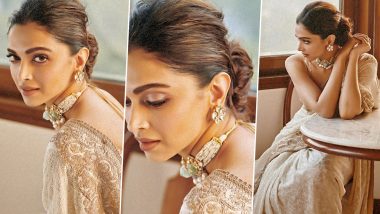 Deepika Padukone in Anamika Khanna Saree Is Six Yards of Pure Elegance and Grace at Sridevi The Eternal Screen Goddess Book Launch! (View Pics)