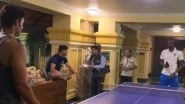 Shivam Dube Plays Table Tennis With Jason Holder Ahead of India vs West Indies, 3rd ODI 2019 (Watch Video)