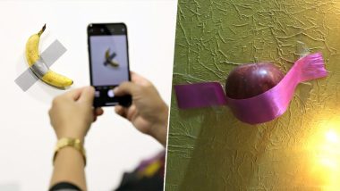 Duct-Taped Banana Artwork Inspires Duct-Taped Apple From 'Struggling Artist', Twitterati Asks to Put Onions Instead (View Pic)