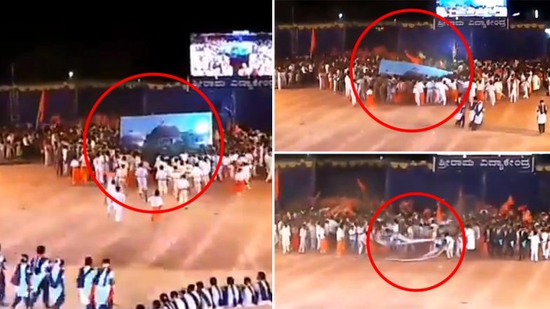 Karnataka School Students Enact Demolition of Babri Masjid at Function Attended by Union Minister Sadananda Gowda, Puducherry Governor Kiran Bedi, Watch Video