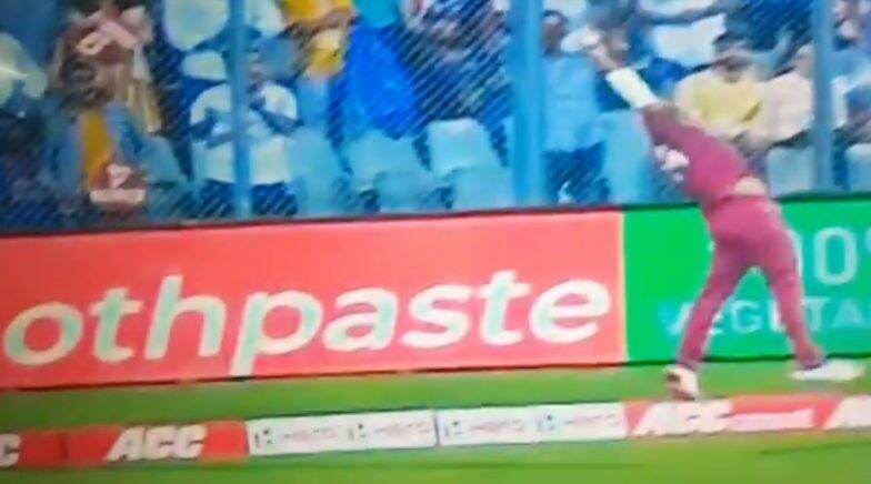 Evin Lewis’ Unbelievable Fielding Effort Saves Four Runs During India vs West Indies 