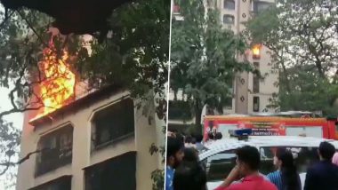 Mumbai Fire: Blaze Engulfs 5th floor of Shriji Tower on Rajawadi Road in Ghatkopar