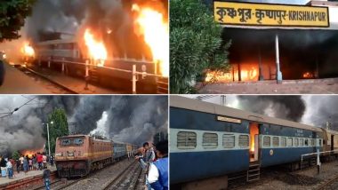 West Bengal Unrest: Five Empty Trains Torched Up in Murshidabad as Anti-CAB Protests Turn Violent; Watch Videos