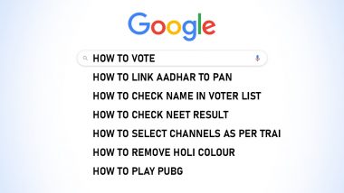 'How to Vote' Tops The Most Searched Queries in Google Year in Search 2019 India List; PUBG, NEET Result, Checking Name in Voter List Also on List