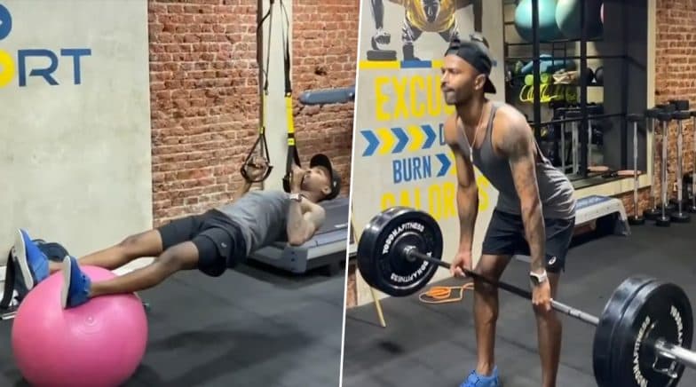 Hardik Pandya Shares Exercise Video on Instagram