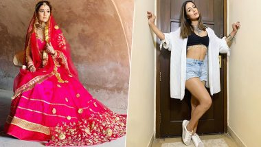 Hottie to Beauty! Hina Khan’s Latest Pics From Flaunting Washboard Abs to Dressing Up As True India Bride Are Stunning