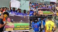 IND vs WI 1st ODI 2019: CSK&rsquo;s Chepauk Stadium Turns Blue As Indian Cricket Fans Arrive to Cheer For Virat Kohli and Co (Check Photos and Videos)