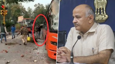 Delhi Deputy CM Manish Sisodia Questions Delhi Police's Role in 'Setting DTC Bus on Fire' During Jamia Protests Against CAA, Demands Probe