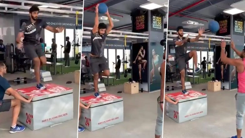 Jasprit Bumrah Hits the Gym As He Returns From Injury, Watch Video of Indian Pacer’s Intense Workout