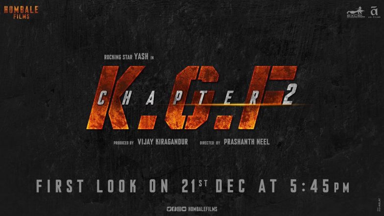 Yash-Sanjay Dutt Starrer KGF Chapter 2 First Look to Release on 21 December, Fans Go Crazy With Excitement!