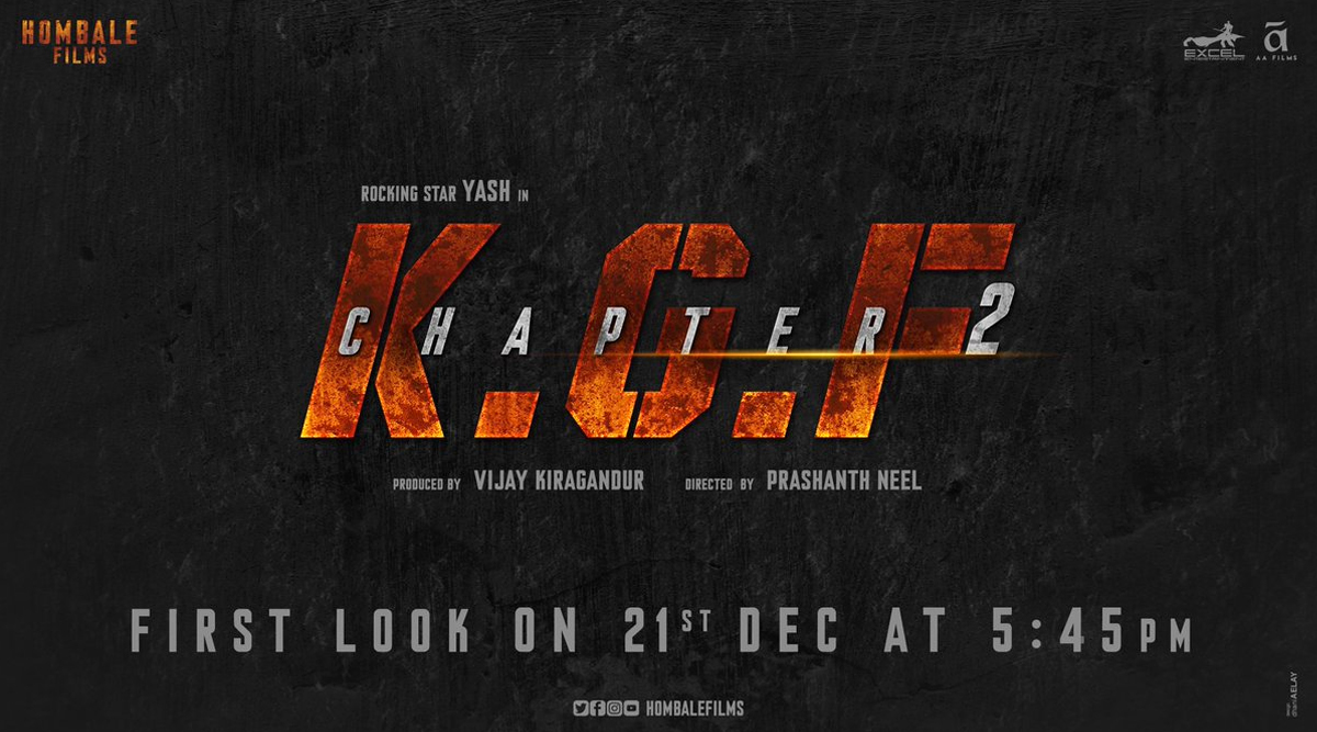 Yash Sanjay Dutt Starrer Kgf Chapter 2 First Look To Release On 21