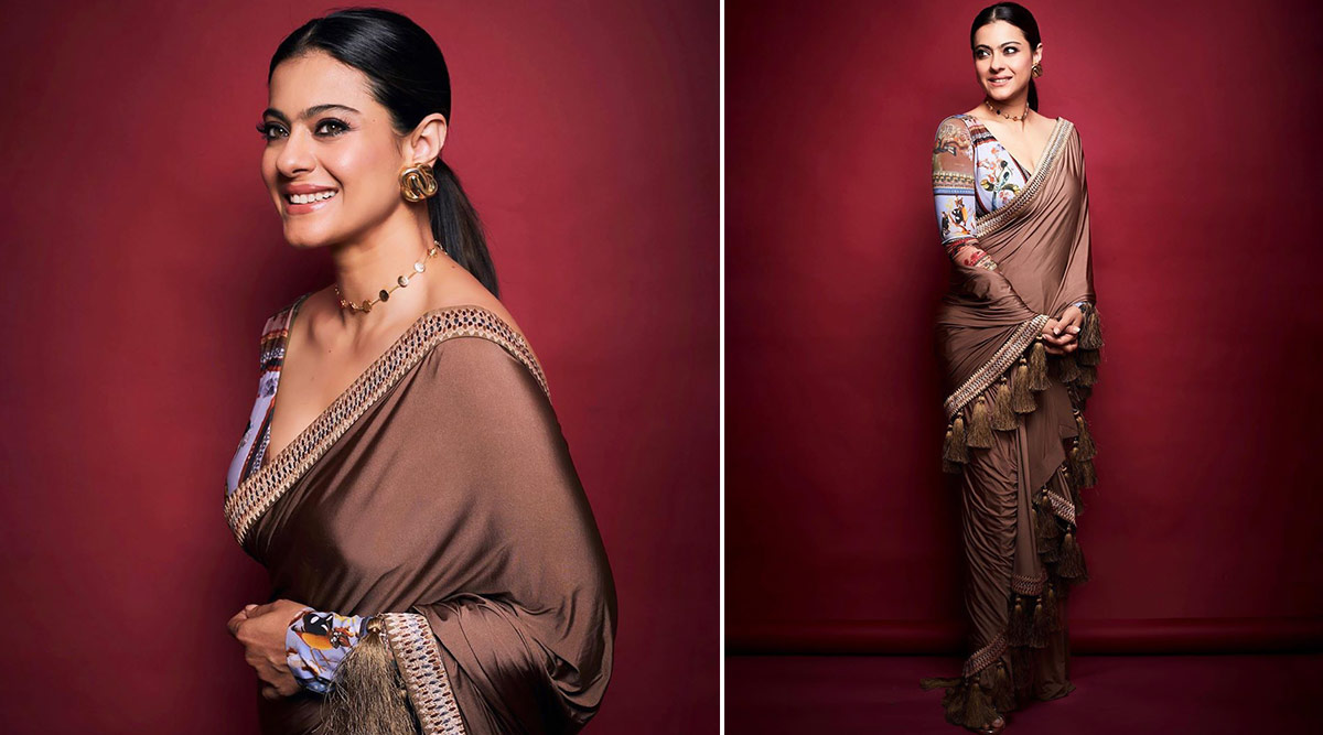 What a WOW! Kajol Devgan Teams a Swimming Bustier With a Tassel Saree! | ðŸ‘—  LatestLY