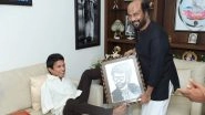 Kerala-Based Artist Pranav Meets Superstar Rajinikanth, Surprises the Darbar Actor with a Special Sketch (View Pics)