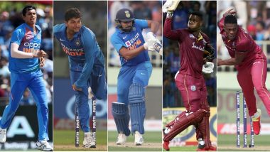 India vs West Indies, 3rd ODI 2019, Key Players: Kuldeep Yadav, Navdeep Saini, Sheldon Cottrell and Other Cricketers to Watch Out for in Cuttack