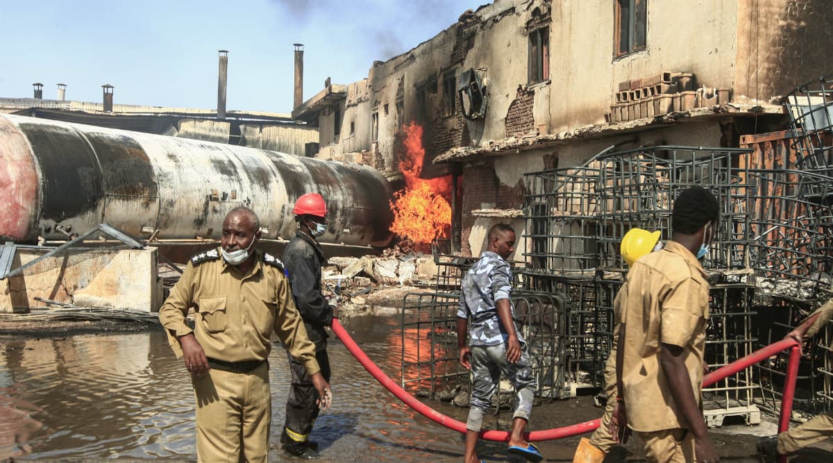 Sudan Blast: 18 Indians Killed in LPG Tanker Explosion in Khartoum Sudan Blast: 18 Indians Killed in LPG Tanker Explosion in Khartoum