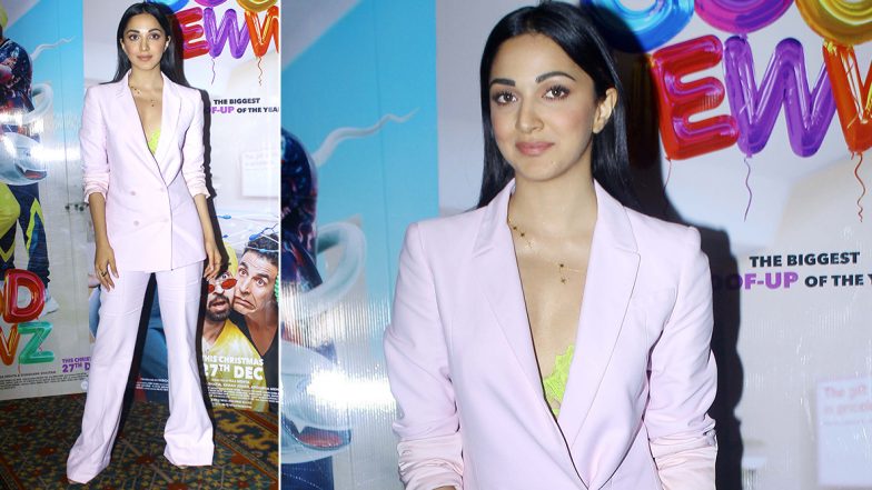 Kiara Advani Astounds With a Pastel Pantsuit, a Neon Yellow Bralette and Sleek Hair!