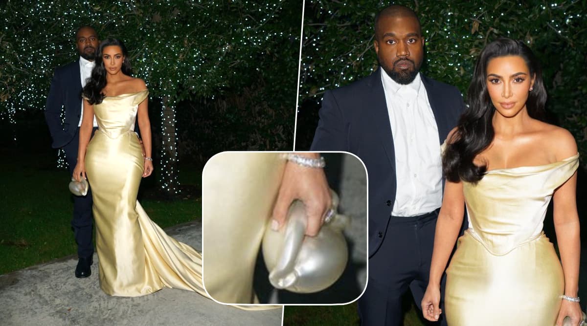 Kim Kardashian's Unusual Shell-Shaped Purse At Sean Combs' Party