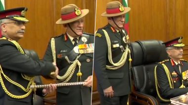 General Manoj Mukund Naravane Takes Charge as 28th Chief of Army Staff, Succeeds General Bipin Rawat