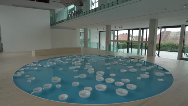 Video of French Artist Céleste Boursier-Mougenot's Unique Art Installation Involving Bowls Drifting on Flowing Water 'Liquide Liquide' is a Treat to Watch And Hear!