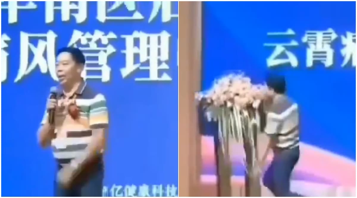Chinese Health Company CEO Collapses and Dies of Heart Attack While Giving Speech About Healthy Living (Watch Viral Video) Chinese Health Company CEO Collapses and Dies of Heart Attack While Giving Speech About Healthy Living (Watch Viral Video)