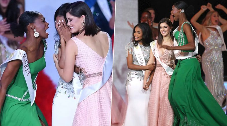 Miss Nigeria Nyekachi Douglas' Thrilling Reaction At Toni-Ann Singh's ...