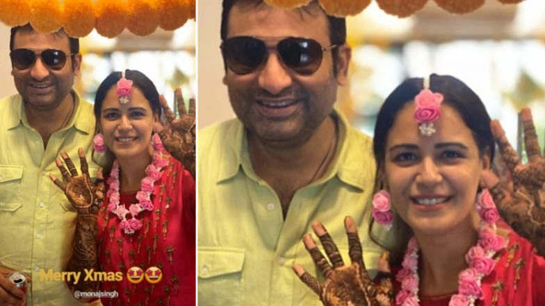 Mona Singh Looks Like The Perfect Radiant Bride At Her Mehendi Ceremony (View Pics)