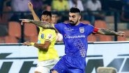 ISL 2019&ndash;20 MCFC 1&ndash;1 KBFC Result: Mumbai City FC vs Kerala Blasters Match Ends in 1&ndash;1 Tie After a Nail-Biting Encounter