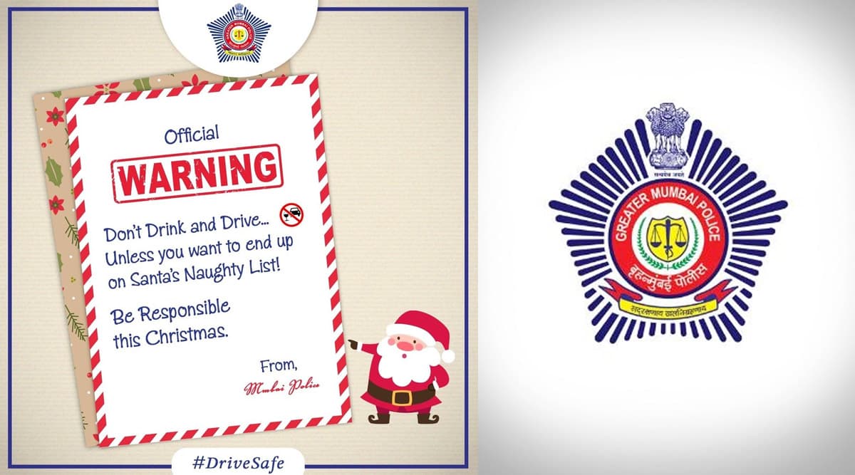 Mumbai Police Gives a Witty Warning Against 'Drink and Drive' During Christmas Celebrations (Check Tweet) Mumbai Police Gives a Witty Warning Against 'Drink and Drive' During Christmas Celebrations (Check Tweet)