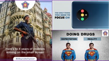 Mumbai Police Completes 4 Years on Twitter: 10 Times The Social Media Account Spread Awareness In Coolest Way Possible Using Funny Memes and Witty Tweets