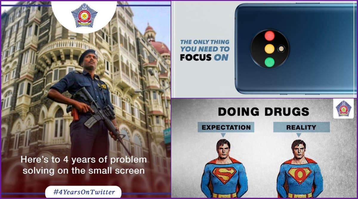 Mumbai Police Completes 4 Years on Twitter: 10 Times The Social Media Account Spread Awareness In Coolest Way Possible Using Funny Memes and Witty Tweets Mumbai Police Completes 4 Years on Twitter: 10 Times The Social Media Account Spread Awareness In Coolest Way Possible Using Funny Memes and Witty Tweets
