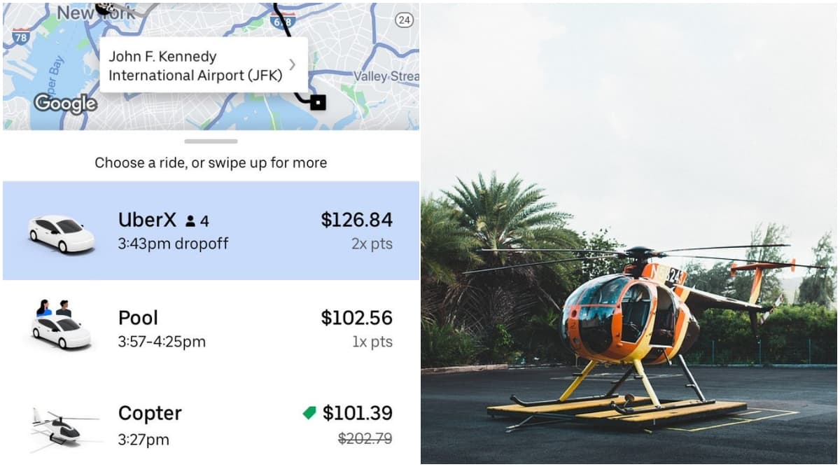 New York Woman's Uber Shows Helicopter as The Cheapest Option to Reach