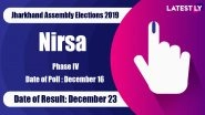 Nirsa Vidhan Sabha Constituency Result in Jharkhand Assembly Elections 2019: Aparna Sengupta of BJP&nbsp;Wins MLA Seat