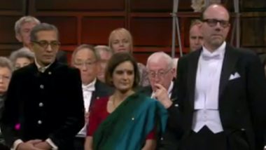 Abhijit Banerjee and Esther Duflo Dress in Indian Attires to Receive Their Economics Nobel Prize (Watch Video)