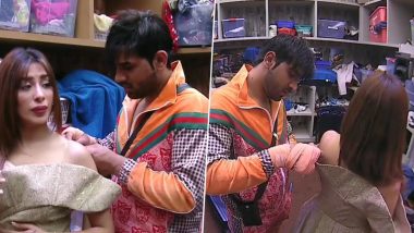 Bigg Boss 13: Paras Chhabra Lends a Helping Hand to Mahira Sharma, Fixes and Pulls the Strap of Her Dress to Adjust the Sleeves (Watch Video)