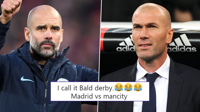 2019–20 Champions League Round of 16: Manchester City-Real Madrid Draw Ticks Off Twitterati, Fans Call Pep Guardiola vs Zinedine Zidane Clash As ‘Bald Derby’