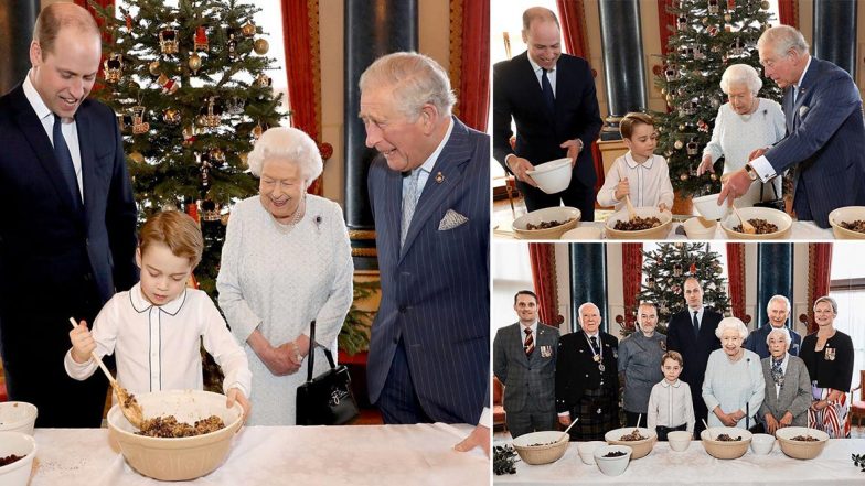 Prince George Mixes Christmas Pudding As Family Looks on, See Adorable Picture