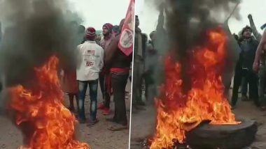 Bihar Bandh Over CAA: RJD Workers Block Roads With Cattle, Burn Tyres and Raise Slogans Against Citizenship Amendment Act