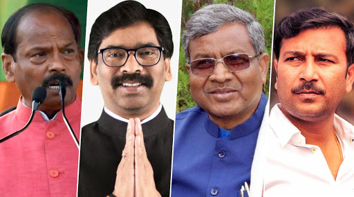 Jharkhand Assembly Election Results 2019: Raghubar Das, Hemant Soren, Babulal Marandi And Sudesh Mahato Lead in Initial Trends