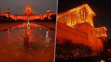 Rashtrapati Bhavan Dons Saffron to Raise Awareness About Violence Against Women, See Pics