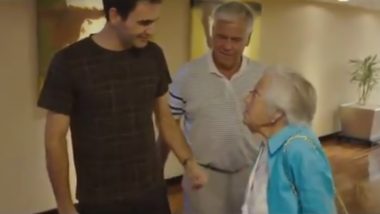 Roger Federer Meets 107-Year-Old Female Super Fan and the Video Will Melt Your Heart