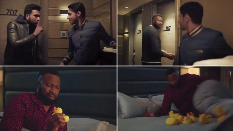 Rohit Sharma Plays Another Prank On Kieron Pollard Ahead of India vs West Indies T20I Series 2019 (Watch Video)