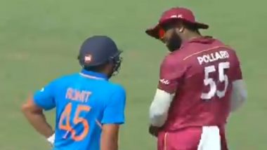 Rohit Sharma Caught on Camera Using Cuss Word for Kieron Pollard During India vs West Indies 1st ODI 2019, Watch Video