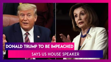 Donald Trump To Be Impeached, Announces US House Speaker Nancy Pelosi