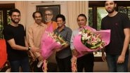 Sachin Tendulkar, Sunil Gavaskar Meet Maharashtra CM Uddhav Thackeray at Matoshree (View Pictures)
