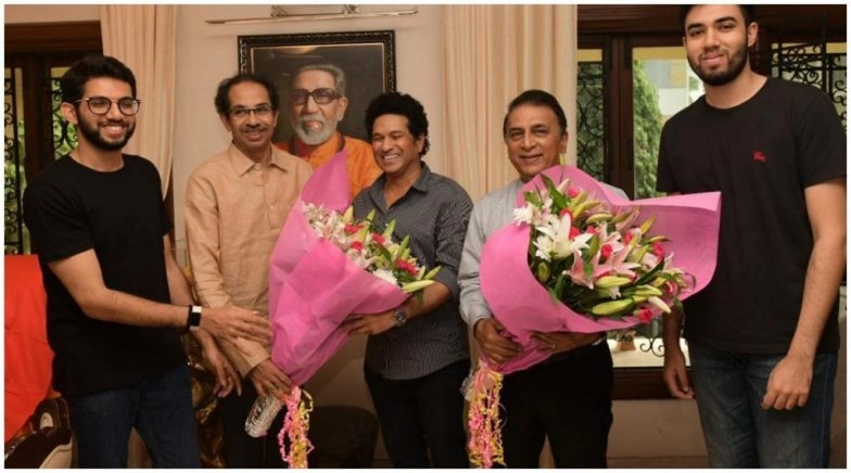 Sachin Tendulkar and Sunil Gavaskar Meet Uddhav Thackeray at Matoshree