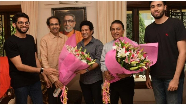 Sachin Tendulkar, Sunil Gavaskar Meet Maharashtra CM Uddhav Thackeray at Matoshree (View Pictures)