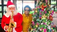 Sachin Tendulkar Wishes Merry Christmas 2019 To His Fans and Well-Wishers, Poses With Santa Claus and Xmas Tree In This Cute Photo on Twitter!