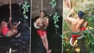 Kerala Man Rescues Long Python Snake From a Well, Daring Act Goes Viral